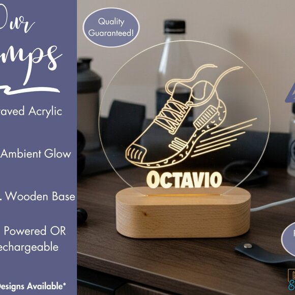Runner Night Light – Personalized LED Lamp for Athletes - Picture 3 of 8